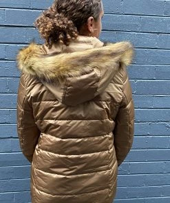 Sabena Metallic Down Puffer Jacket | Gold Jackets/Coats