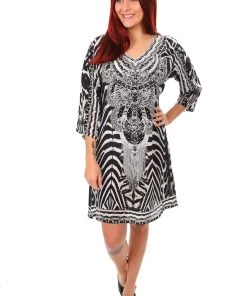 Fashion Spectrum Nassai Tunic Dress - Black Resort Wear