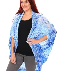 Fashion Spectrum Resort Wear Lima Cape - Blue