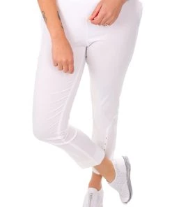 Holmes & Fallon Pants 7/8 Eyelet Pant | White