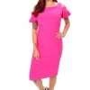 Frank Lyman Events Candy Cold Shoulder Dress (Pink)