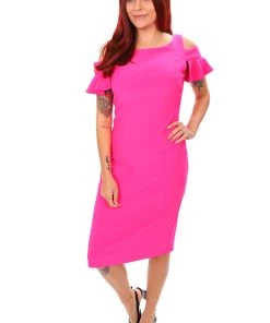 Frank Lyman Events Candy Cold Shoulder Dress (Pink)