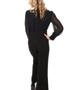 Zaliea Chiffon Sleeve Jumpsuit | Black | Z6 Events 9 Zaliea Chiffon Sleeve Jumpsuit | Black | Z6 Events