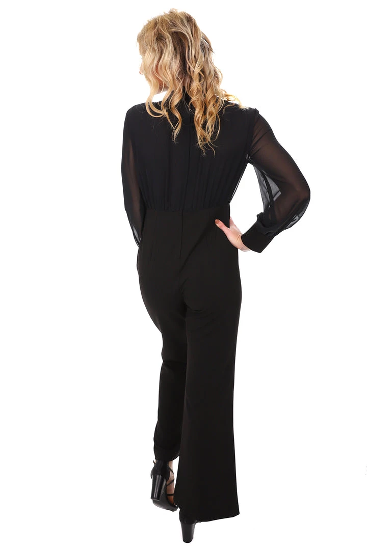 Zaliea Chiffon Sleeve Jumpsuit | Black | Z6 Events 5 Zaliea Chiffon Sleeve Jumpsuit | Black | Z6 Events