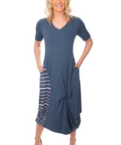 Foil Soft Focus Twist Dress | Urchin (s)