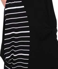 Foil Soft Focus Twist Dress | Black White | S