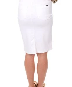 Foil Skirts Liesel White Denim Skirt