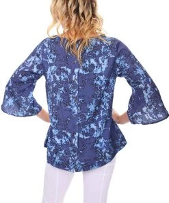 Foil Tops Fresh Start Top | Blue | Tie Dye