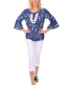 Foil Tops Fresh Start Top | Blue | Tie Dye