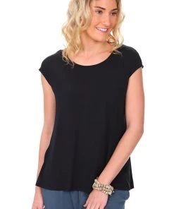 Tani Flared Swing Tank Top - Black