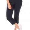 Marco Polo Cropped Split Pant - Navy Pants
