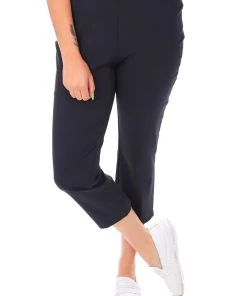 Marco Polo Cropped Split Pant - Navy Pants