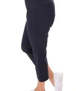 Marco Polo Cropped Split Pant - Navy Pants