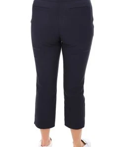 Marco Polo Cropped Split Pant - Navy Pants