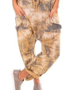 The Italian Cartel Aida Linen Pants | Mocha | IC25