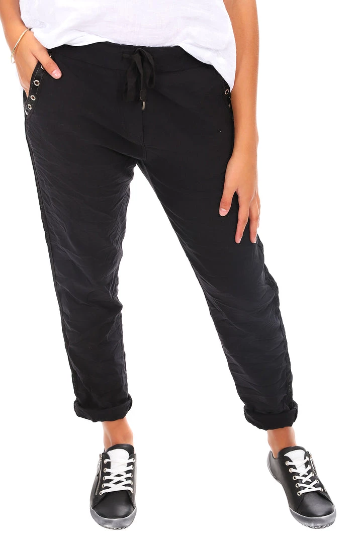 Italian Star Easywear Pants | Black | IS23 Clothing 1 Italian Star Easywear Pants | Black | IS23 Clothing