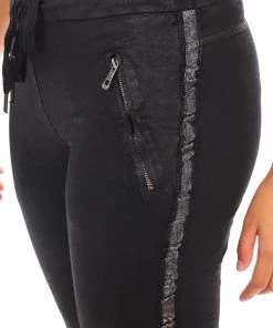 Italian Star Clothing Coated Trooper Jogger - Black - IS29