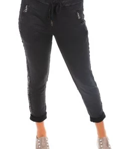 Italian Star Clothing Coated Trooper Jogger - Black - IS29