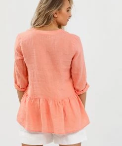 Brave & True Ines Shirt | Coral | BT4