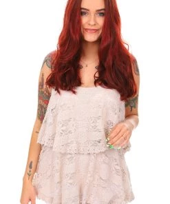 Jenny Jazz Tops Vella Cotton Lace Top | Beige | S 11 Jenny Jazz Tops Vella Cotton Lace Top | Beige | S