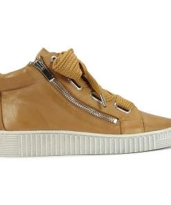 EOS Joyous Leather Sneaker | Tan | ES7 Shoes