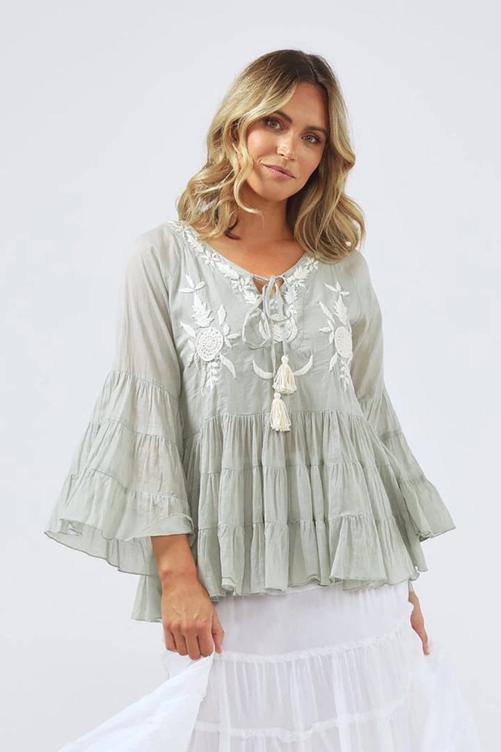 Holiday Jamaica Top | Seafoam | H10 Clothing 1 Holiday Jamaica Top | Seafoam | H10 Clothing