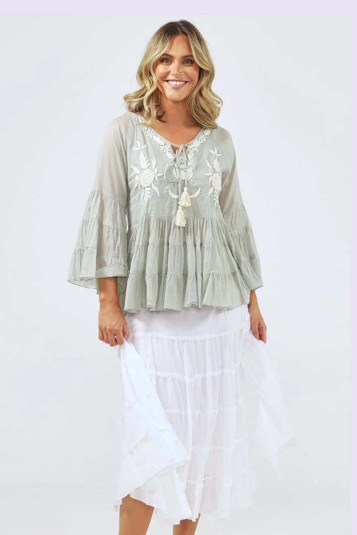 Holiday Jamaica Top | Seafoam | H10 Clothing 2 Holiday Jamaica Top | Seafoam | H10 Clothing