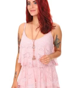 Jenny Jazz Vella Cotton Lace Top | Rose | S