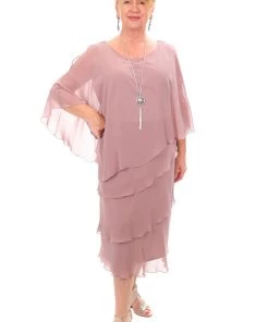 Layla Jones Tiered Chiffon Dress - Tea Rose Clothing