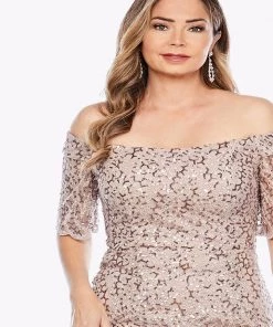 Jesse Harper Clothing Scalloped Hem Embellished Dress | Pearl | JH10