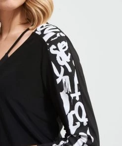 Joseph Ribkoff Graffiti Trim Top | JR43 Tops
