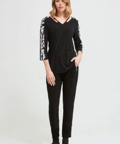 Joseph Ribkoff Graffiti Trim Top | JR43 Tops