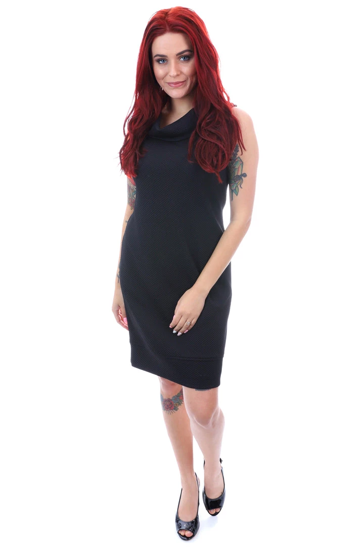 Joseph Ribkoff Twiggy Cowl Neck Dress - Black