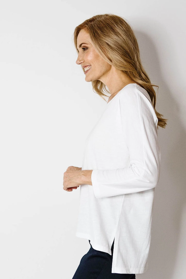 Goondiwindi Cotton Tops White 3/4 Sleeve Top 3 Goondiwindi Cotton Tops White 3/4 Sleeve Top