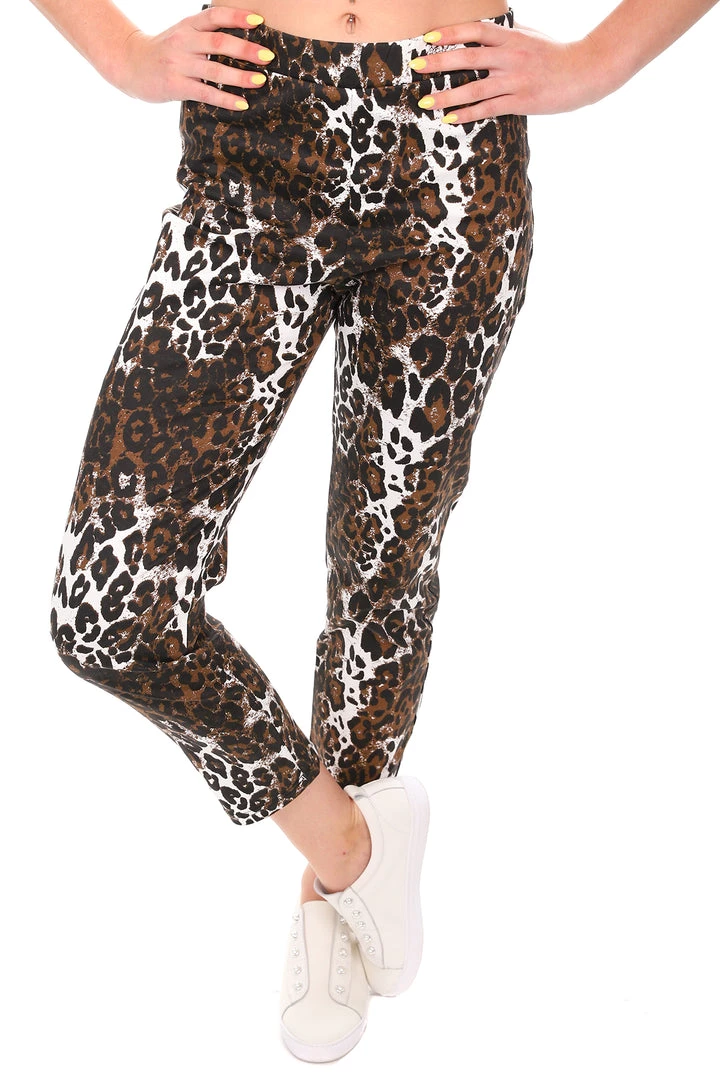 Whispers Pants Leopard Print Cotton Pant | Brown 1 Whispers Pants Leopard Print Cotton Pant | Brown