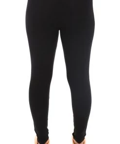 Lilia Clothing Detailed Sequins Leggings | Black | L1