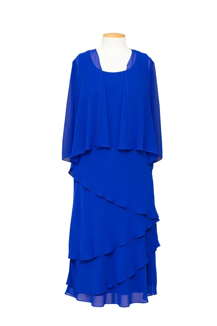 Layla Jones Layer Dress-Royal-LJ8 Clothing 2 Layla Jones Layer Dress-Royal-LJ8 Clothing