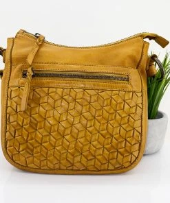 Modapelle Handbags Leather Front Zip Bag | Yellow | ML18