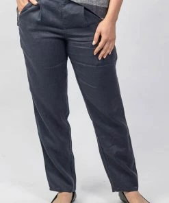 Naturals By O & J Classic Linen Pants | Slate | OJ2