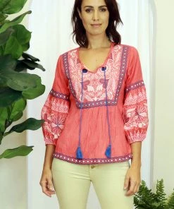 Lula Soul Tops Tanika Top - Coral - LS14s