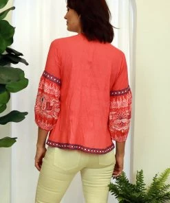 Lula Soul Tops Tanika Top - Coral - LS14s