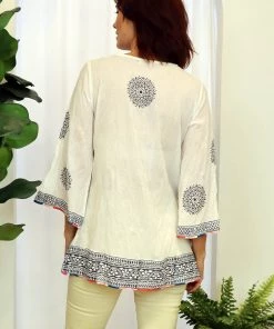 Lula Soul Tops Zane Tunic Top | White | LS11s