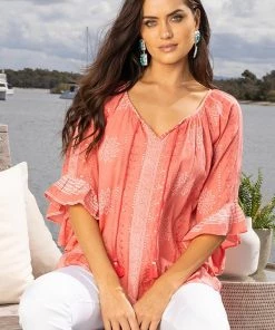 Lula Soul Alfie Top | Coral | LS17 Tops