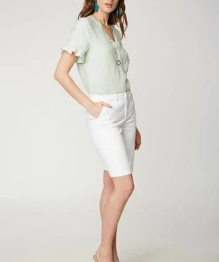 NYDJ Bermuda 11 Inch Shorts | White