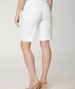 NYDJ Bermuda 11 Inch Shorts | White 12 NYDJ Bermuda 11 Inch Shorts | White