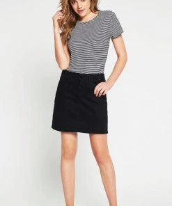 Mavi Skirts Alice Denim Skirt | Black | MV1