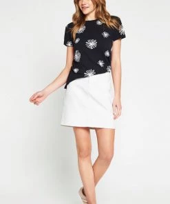 Mavi Alice Denim Skirt | White