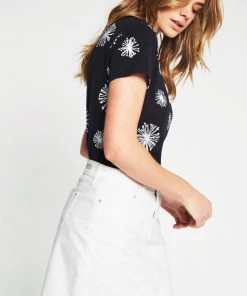 Mavi Alice Denim Skirt | White