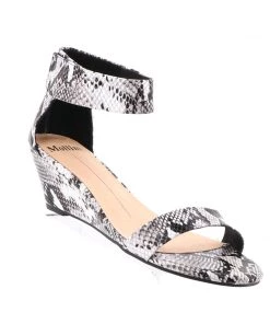 Mollini Shoes Marsy Python Black And White Leather Shoe