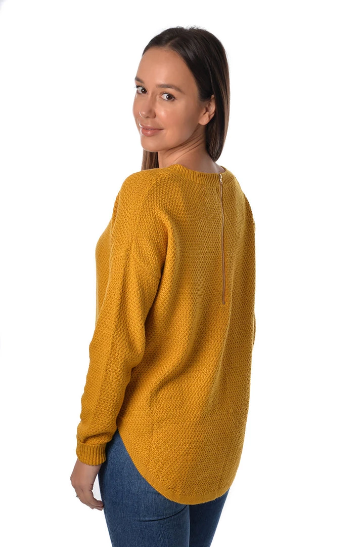 Silence & Noise Knitwear/Jumpers I'm Famous Zip Knit | Mustard | SN15 4 Silence & Noise Knitwear/Jumpers I'm Famous Zip Knit | Mustard | SN15